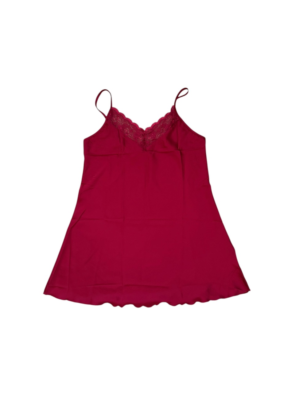 Women's Lace-Trim Slip Dress - Red
